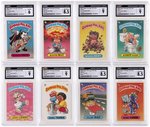 1985 TOPPS GARBAGE PAIL KIDS SERIES 1 COMPLETE STICKER SET CGC GRADED W/10 MATTE STICKER VARIETIES.