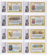 1985 TOPPS GARBAGE PAIL KIDS SERIES 1 COMPLETE STICKER SET CGC GRADED W/10 MATTE STICKER VARIETIES.