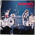 RAMONES 'IT'S ALIVE' FIRST LIVE ALBUM BAND SIGNED PUNK ROCK LP.