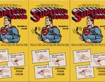 1961 TOPPS SUPERMAN TATTOO GUM WRAPPER UNCUT PROOF SHEET.