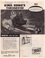 AURORA KING KONG'S THRONESTER MODEL ORIGINAL 1966 ISSUE BUILD UP WITH BOX.
