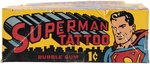 1961 TOPPS SUPERMAN TATTOO GUM RARE DISPLAY BOX.