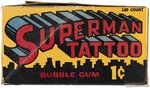 1961 TOPPS SUPERMAN TATTOO GUM RARE DISPLAY BOX.