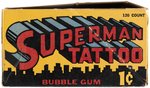 1961 TOPPS SUPERMAN TATTOO GUM RARE DISPLAY BOX.