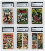 1970 TOPPS DC COMIC COVER STICKERS COMPLETE SET CGC GRADED.