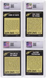 1964 TOPPS OUTER LIMITS COMPLETE CARD SET CGC GRADED, PLUS WRAPPER.