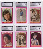 1971 TOPPS BOBBY SHERMAN "GETTING TOGETHER" COMPLETE TEST CARD SET CGC GRADED, PLUS WRAPPER.