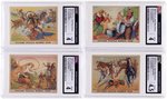 1933 GUM INC. WILD WEST (SERIES B/NO PUZZLE BACK VARIETY) COMPLETE CARD SET CGC GRADED.