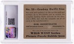 1933 GUM INC. WILD WEST SERIES BONUS CARD #25 EXTREME RARITY CGC 2.5 GOOD+.