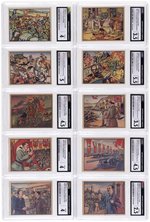 1938 GUM INC. HORRORS OF WAR COMPLETE CARD SET (288) CGC GRADED.