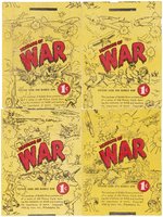 1938 GUM INC. HORRORS OF WAR CARD WRAPPER SET OF FOUR (YELLOW VARIETY).