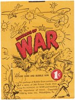 1938 GUM INC. HORRORS OF WAR CARD WRAPPER (ORANGE VARIETY).