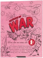 1938 GUM INC. HORRORS OF WAR CARD WRAPPER (ROSE VARIETY).