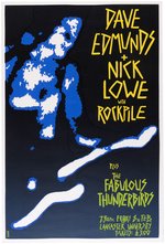 NICK LOWE & DAVE EDMUNDS WITH ROCKPILE LANCASTER, ENGLAND 1980 CONCERT POSTER.