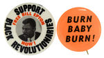 BUTTON PAIR FOR BLACK LEFT-WING ACTIVIST BILL EPTON CIRCA 1964.