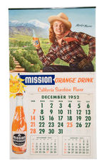 MARILYN MONROE - MISSION ORANGE DRINK PIN-UP ADVERTISING CALENDAR.