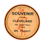 "PLANTERS" PEANUT CONTAINER/CLEVELAND SOUVENIR.