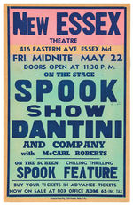 DANTINI SPOOK SHOW WINDOW CARD LOT.