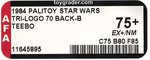 PALITOY STAR WARS: RETURN OF THE JEDI (1984) - TEEBO TRI-LOGO 70 BACK-B AFA 75+ EX+/NM.