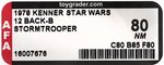 STAR WARS (1978) - STORMTROOPER 12 BACK-B AFA 80 NM.