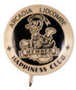DONALD DUCK "HAPPINESS CLUB" AUSTRALIAN CLUB BUTTON.