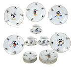 MICKEY AND MINNIE BAVARIAN CHINA 23-PIECE LOT FROM 1932.