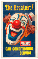 "ATLANTIC CAR CONDITIONING SERVICE THE GREATEST!" GAS STATION POSTER.