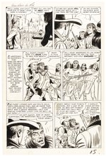 GUNSMOKE WESTERN #60 KID COLT OUTLAW ORIGINAL ART SIX PAGE COMPLETE CHAPTER BY JACK KELLER.