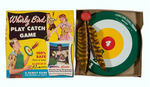 SIGNED "WARREN SPAHN/WHIRLYBIRD PLAY CATCH GAME" BOXED.