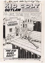 KID COLT OUTLAW #108 ORIGINAL ART 13 PAGE COMPLETE STORY BY JACK KELLER.