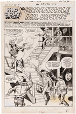 KID COLT OUTLAW #112 ORIGINAL ART 13 PAGE COMPLETE STORY BY JACK KELLER.