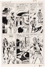 KID COLT OUTLAW #95 ORIGINAL ART THREE STORY PAGES BY JACK KELLER.