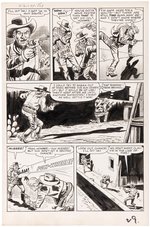 KID COLT OUTLAW #98 ORIGINAL ART COMPLETE FIVE PAGE STORY BY JACK KELLER.