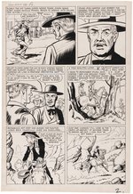 GUNSMOKE WESTERN #48 KID COLT OUTLAW ORIGINAL ART COMPLETE SIX PAGE STORY BY JACK KELLER.