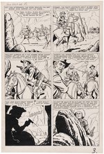 GUNSMOKE WESTERN #48 KID COLT OUTLAW ORIGINAL ART COMPLETE SIX PAGE STORY BY JACK KELLER.