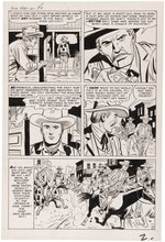 GUNSMOKE WESTERN #60 KID COLT OUTLAW ORIGINAL ART SEVEN PAGE COMPLETE CHAPTER BY JACK KELLER.