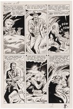 GUNSMOKE WESTERN #60 KID COLT OUTLAW ORIGINAL ART SEVEN PAGE COMPLETE CHAPTER BY JACK KELLER.