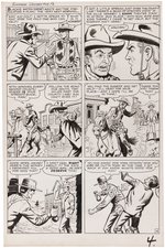 GUNSMOKE WESTERN #63 KID COLT OUTLAW ORIGINAL ART SEVEN PAGE COMPLETE STORY BY JACK KELLER.