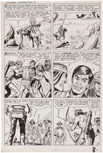 GUNSMOKE WESTERN #63 KID COLT OUTLAW ORIGINAL ART SEVEN PAGE COMPLETE STORY BY JACK KELLER.