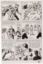 GUNSMOKE WESTERN #63 KID COLT OUTLAW ORIGINAL ART SEVEN PAGE COMPLETE STORY BY JACK KELLER.