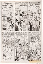 GUNSMOKE WESTERN #64 KID COLT OUTLAW ORIGINAL ART 13 PAGE COMPLETE STORY BY JACK KELLER.