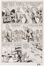 GUNSMOKE WESTERN #64 KID COLT OUTLAW ORIGINAL ART 13 PAGE COMPLETE STORY BY JACK KELLER.