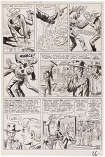 GUNSMOKE WESTERN #64 KID COLT OUTLAW ORIGINAL ART 13 PAGE COMPLETE STORY BY JACK KELLER.