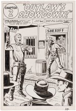 GUNSMOKE WESTERN #64 KID COLT OUTLAW ORIGINAL ART 13 PAGE COMPLETE STORY BY JACK KELLER.