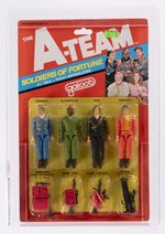 THE A-TEAM (1983) - SOLDIERS OF FORTUNE CARDED ACTION FIGURE SET UKG 85%.