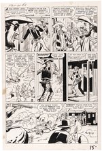 KID COLT OUTLAW #95 ORIGINAL ART FOUR STORY PAGES BY JACK KELLER.