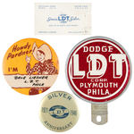 "DODGE/PLYMOUTH" DEALER/SALESMAN'S LOT INCLUDING LICENSE ATTACHMENT.