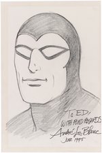 THE PHANTOM ORIGINAL ART LOT OF FIVE LARGE HEAD SKETCHES BY FAMOUS ARTISTS.