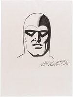 THE PHANTOM ORIGINAL ART LOT OF FIVE LARGE HEAD SKETCHES BY FAMOUS ARTISTS.