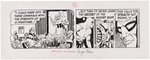 THE PHANTOM ORIGINAL ART DAILY STRIP TRIO BY GEORGE OLESEN & KEITH WILLIAMS.